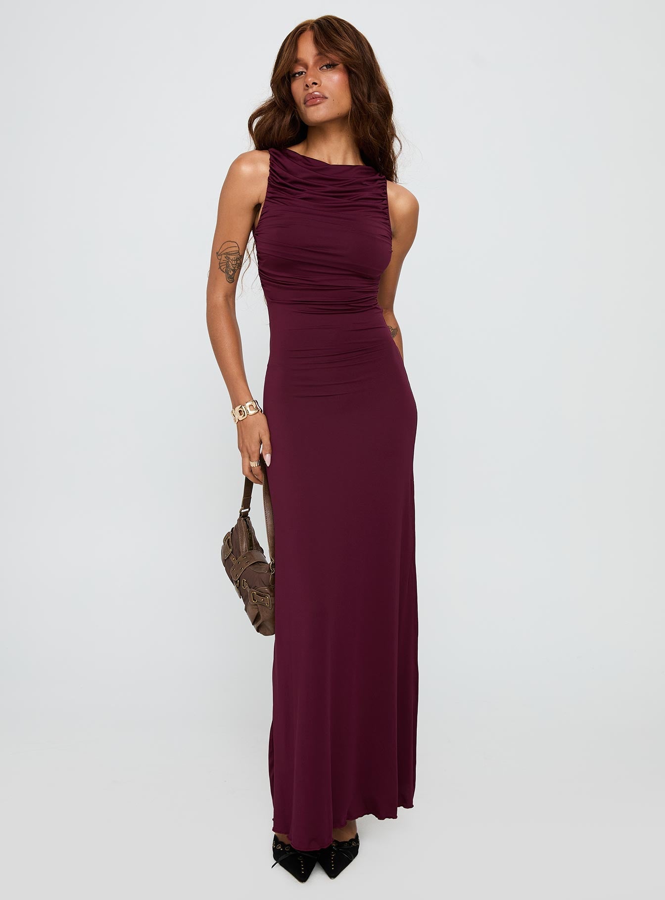Undeniable Cut Out Maxi Dress Plum