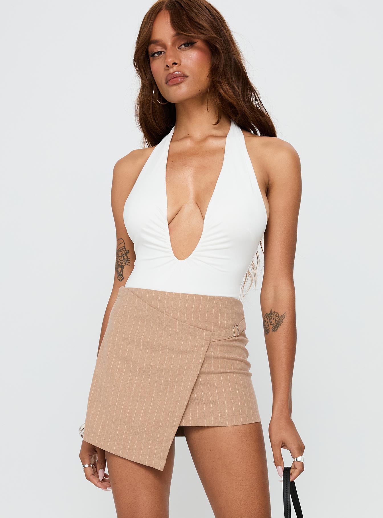 Strangers Mini Skirt Beige