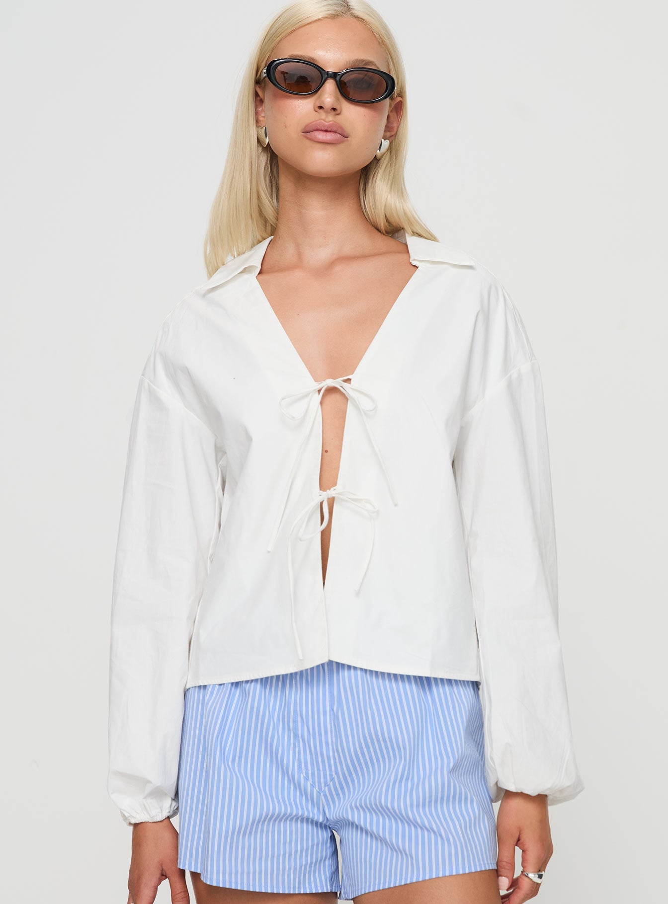 Rinon Long Sleeve Top White