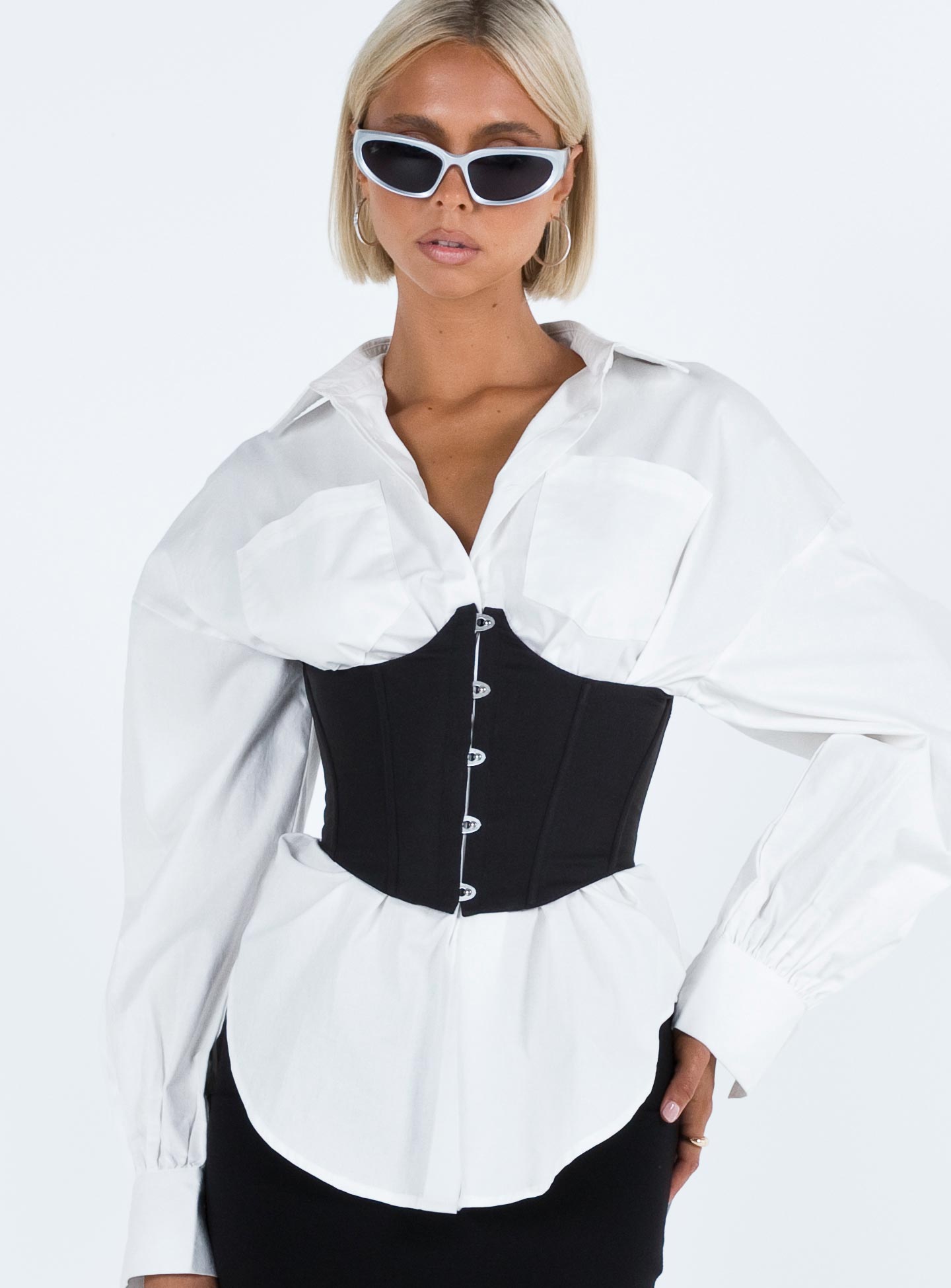 Rosina Underbust Corset Black