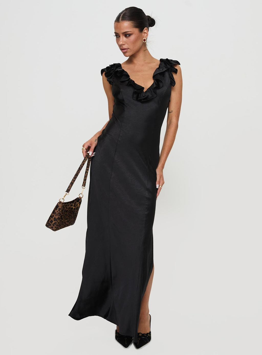 Butacup Frill Maxi Dress Black