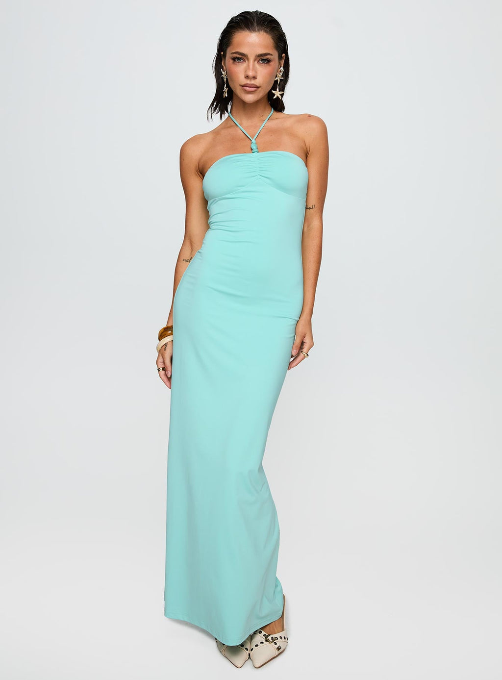 A Vision Hardware Detail Maxi Dress Blue