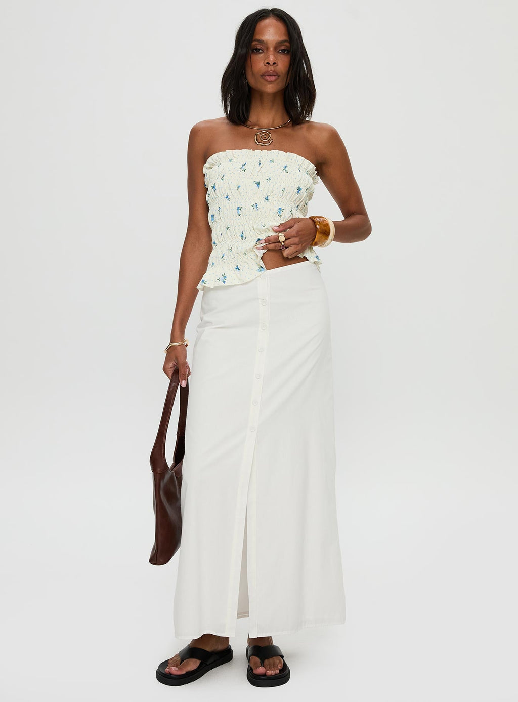 Jasmira Maxi Skirt White