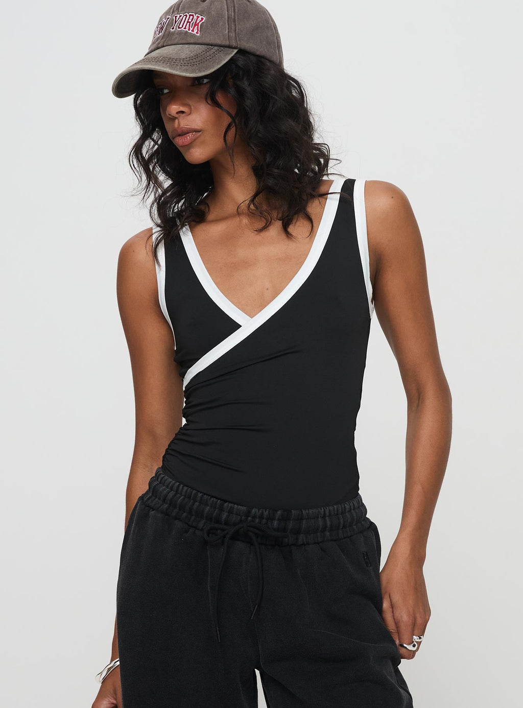 Fiorah Bodysuit Black / White