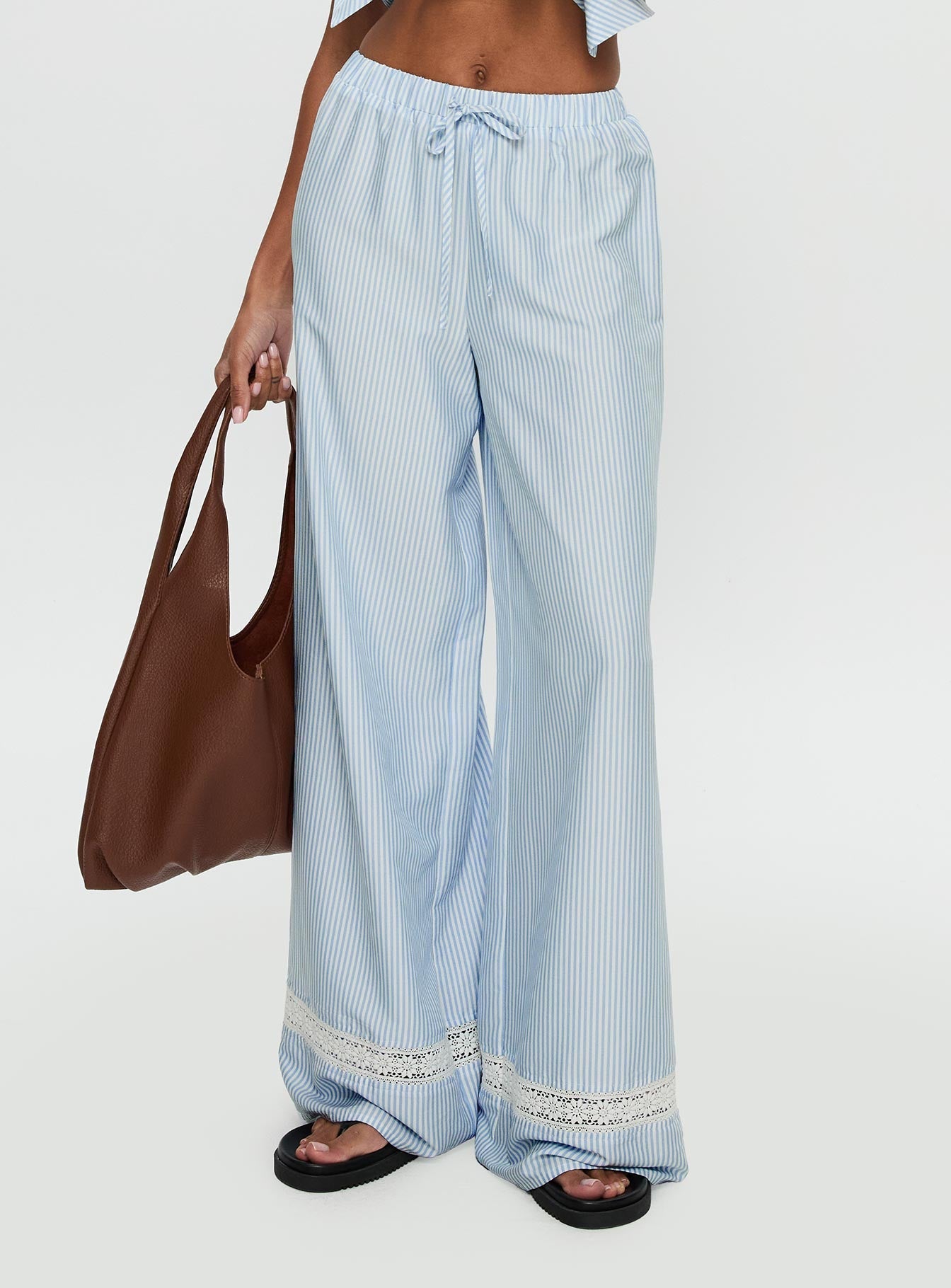 Summer Too Hot Pant Blue Stripe