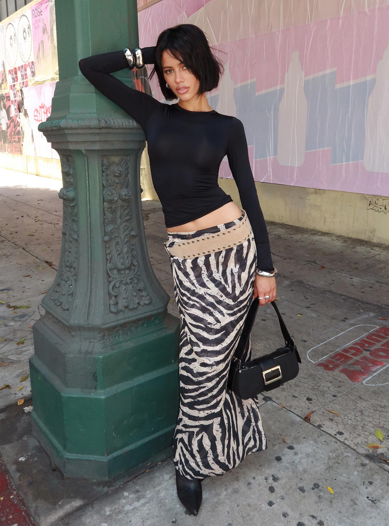 Eleganza Maxi Skirt Zebra