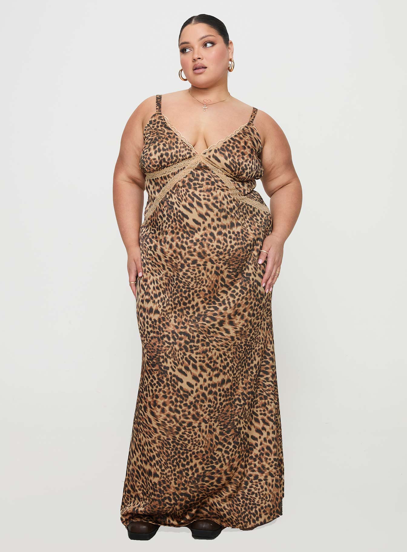 Sanctuary Maxi Dress Leopard Curve