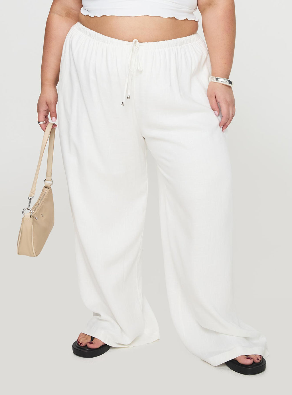 Ogilvie Linen Blend Pants White Curve