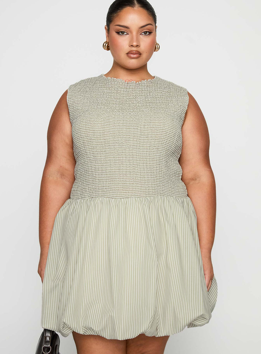 Narnie Mini Dress Sage Curve