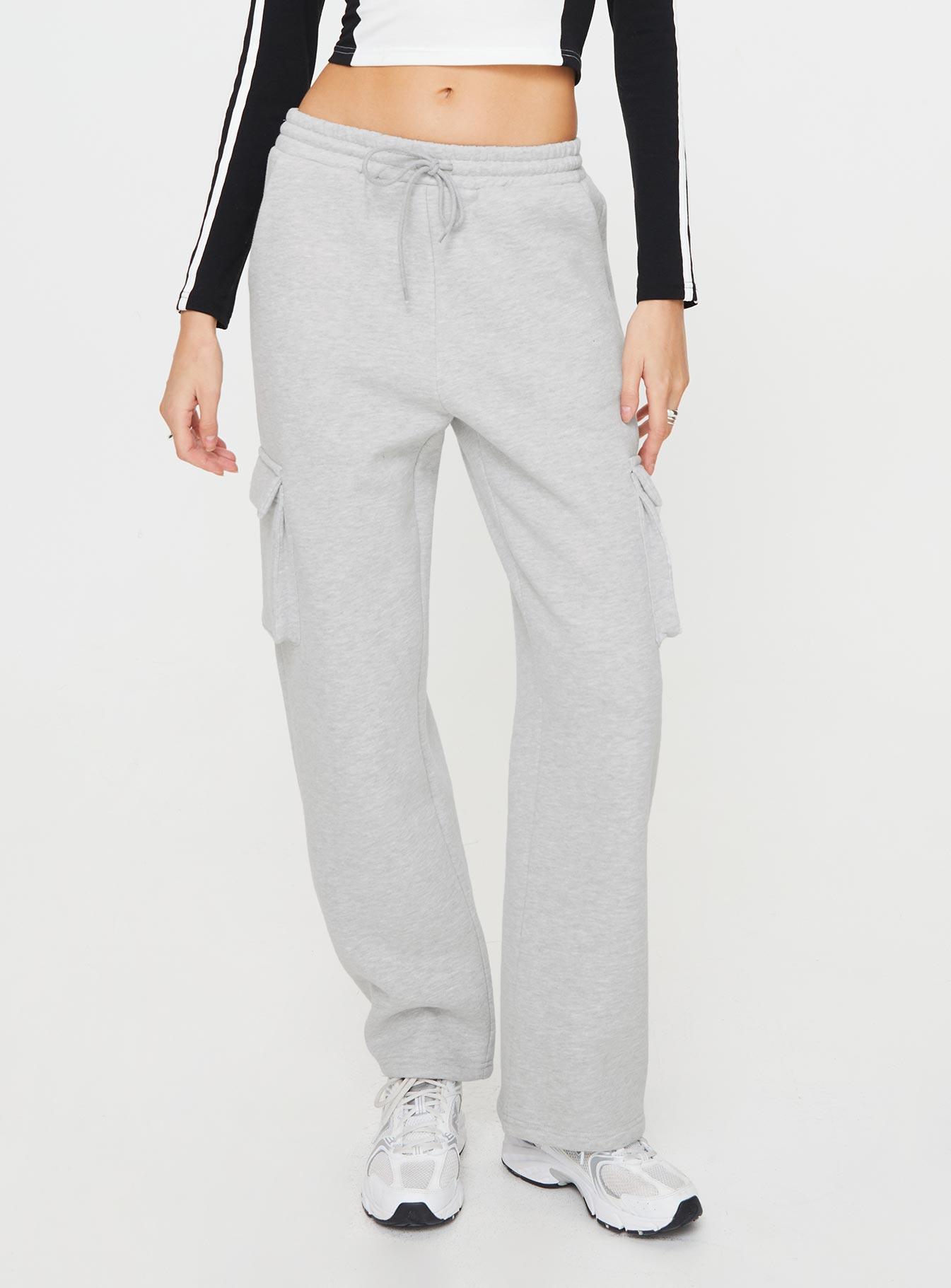 Hamner Cargo Track Pants Grey Marle