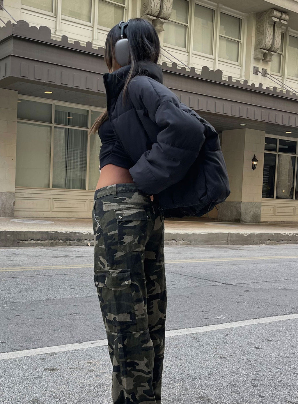 Fallout Mid Rise Cargo Pants Camouflage