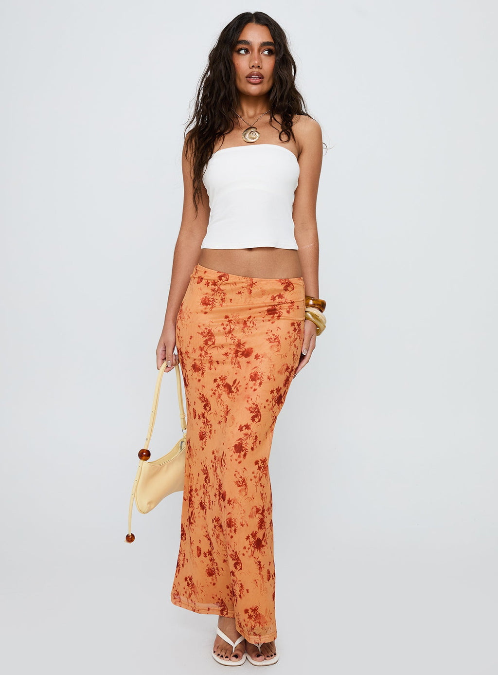 Shepherd Maxi Skirt Orange Multi