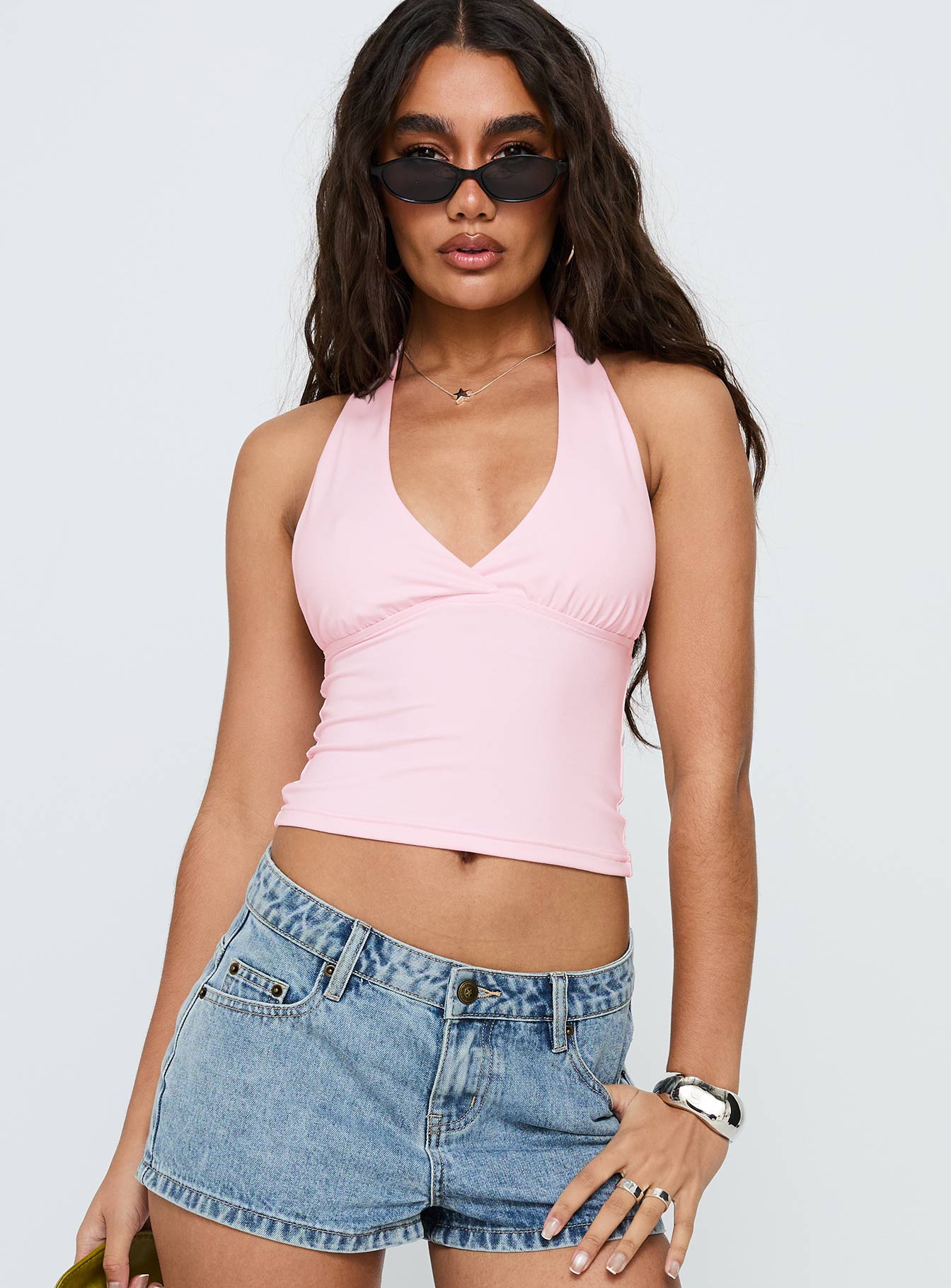 Whimsy Halter Top Pink
