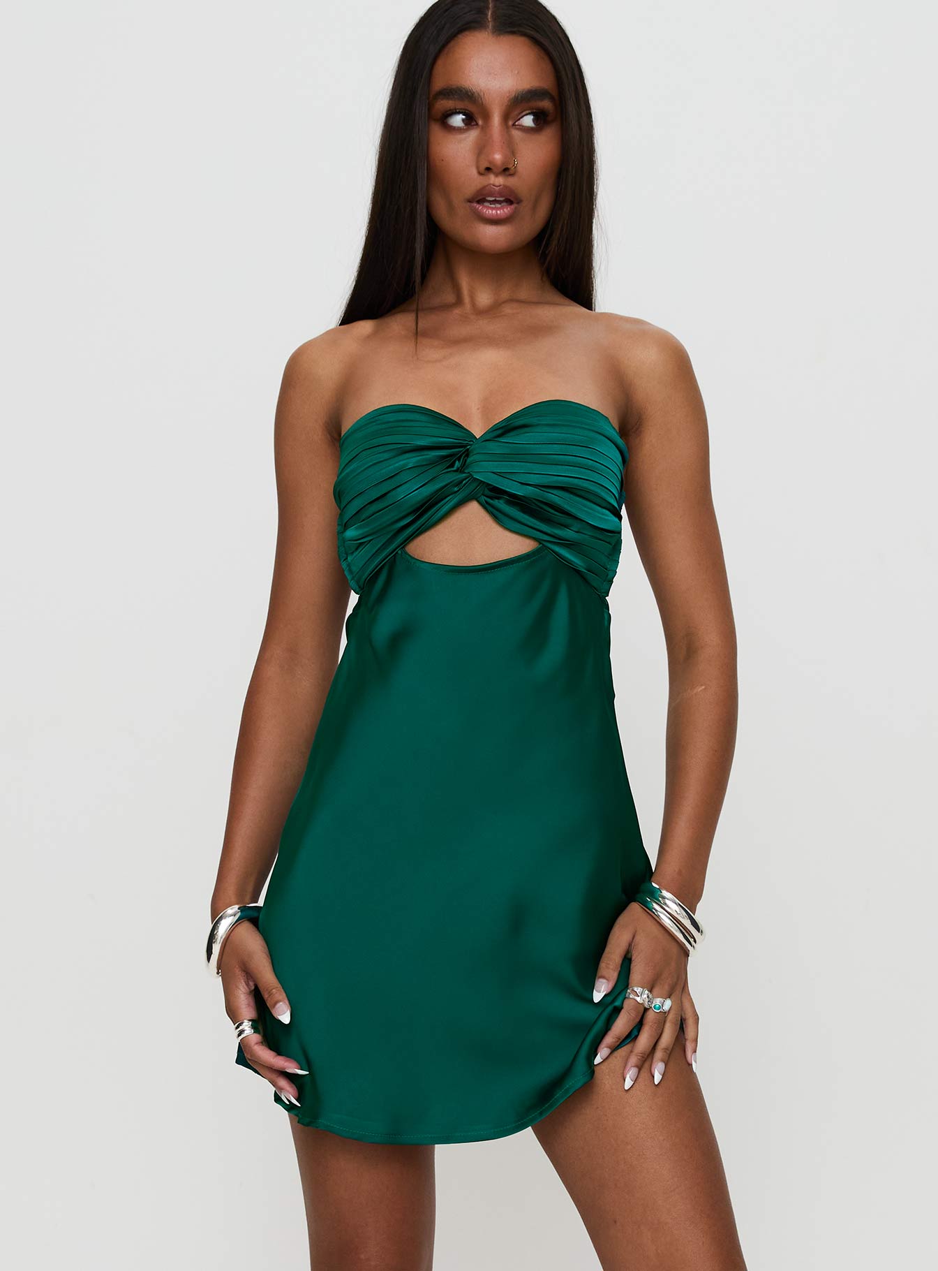Faviola Mini Dress Emerald