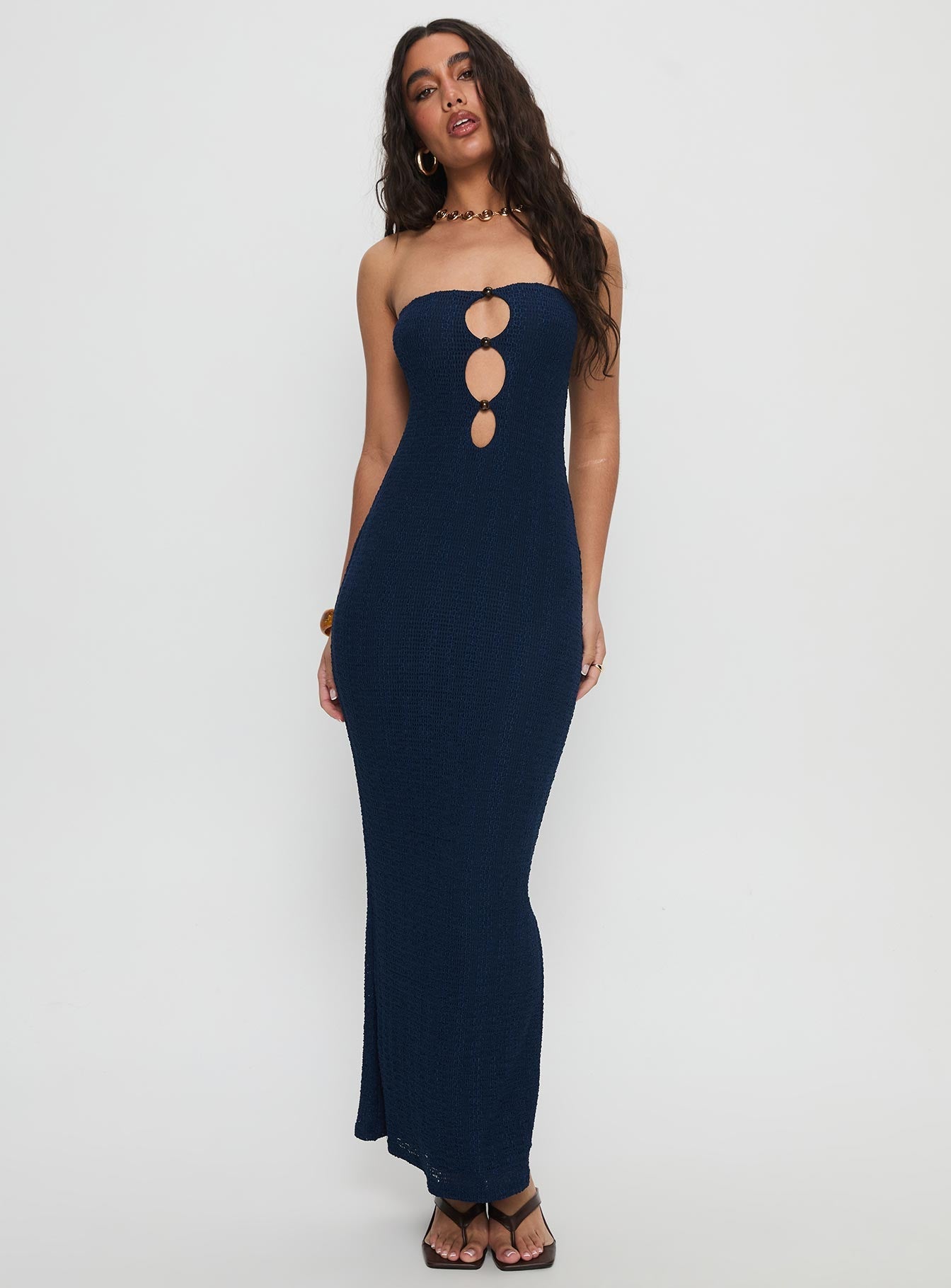 Saijana Strapless Maxi Dress Navy