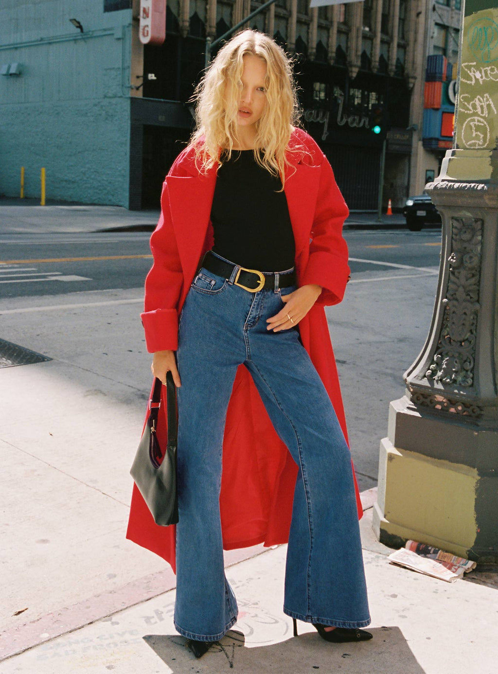 Lucille High Rise Flared Jeans Mid Wash