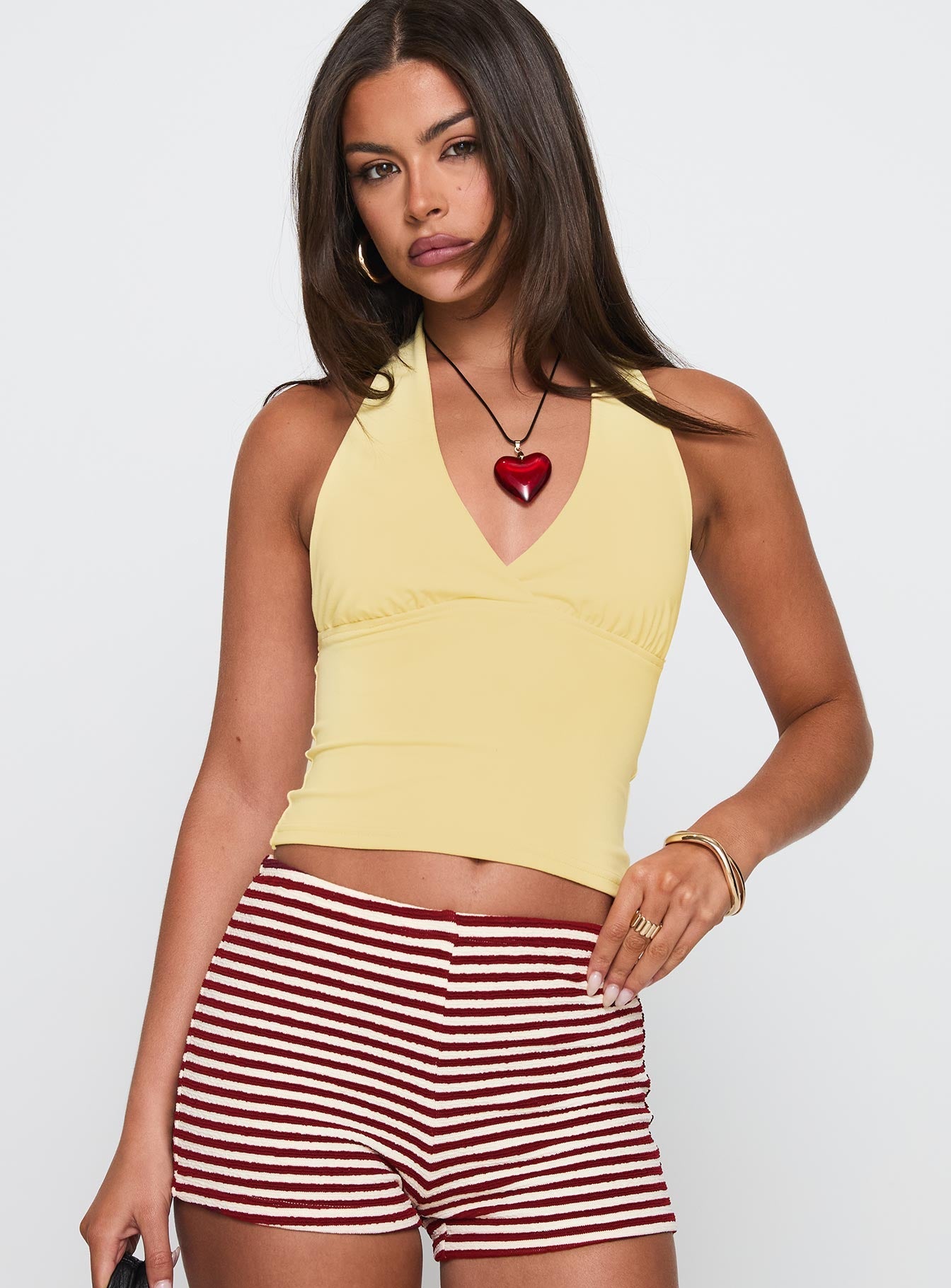 Whimsy Halter Top Lemon