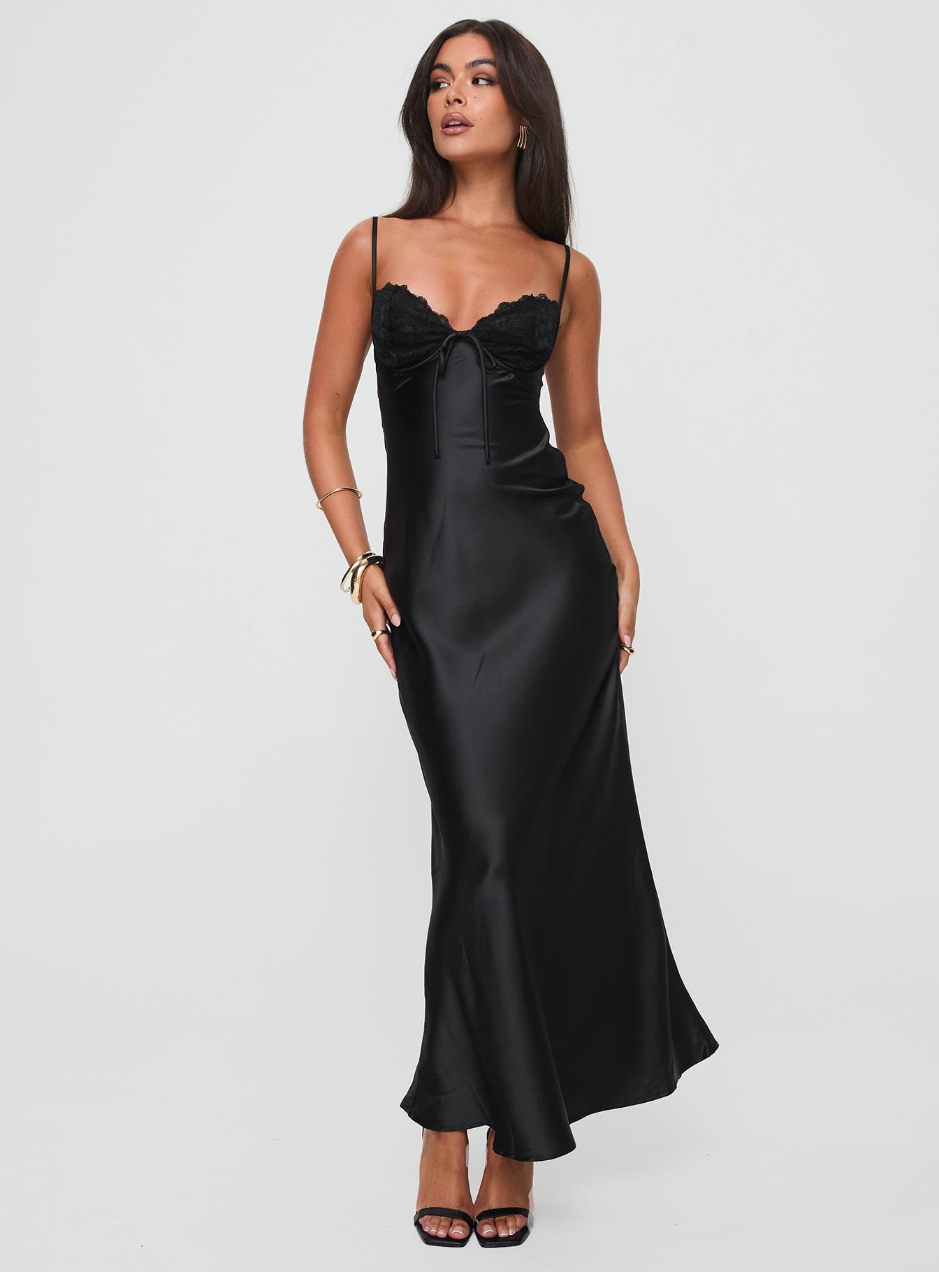 Fadyen Bias Cut Maxi Dress Black Tall