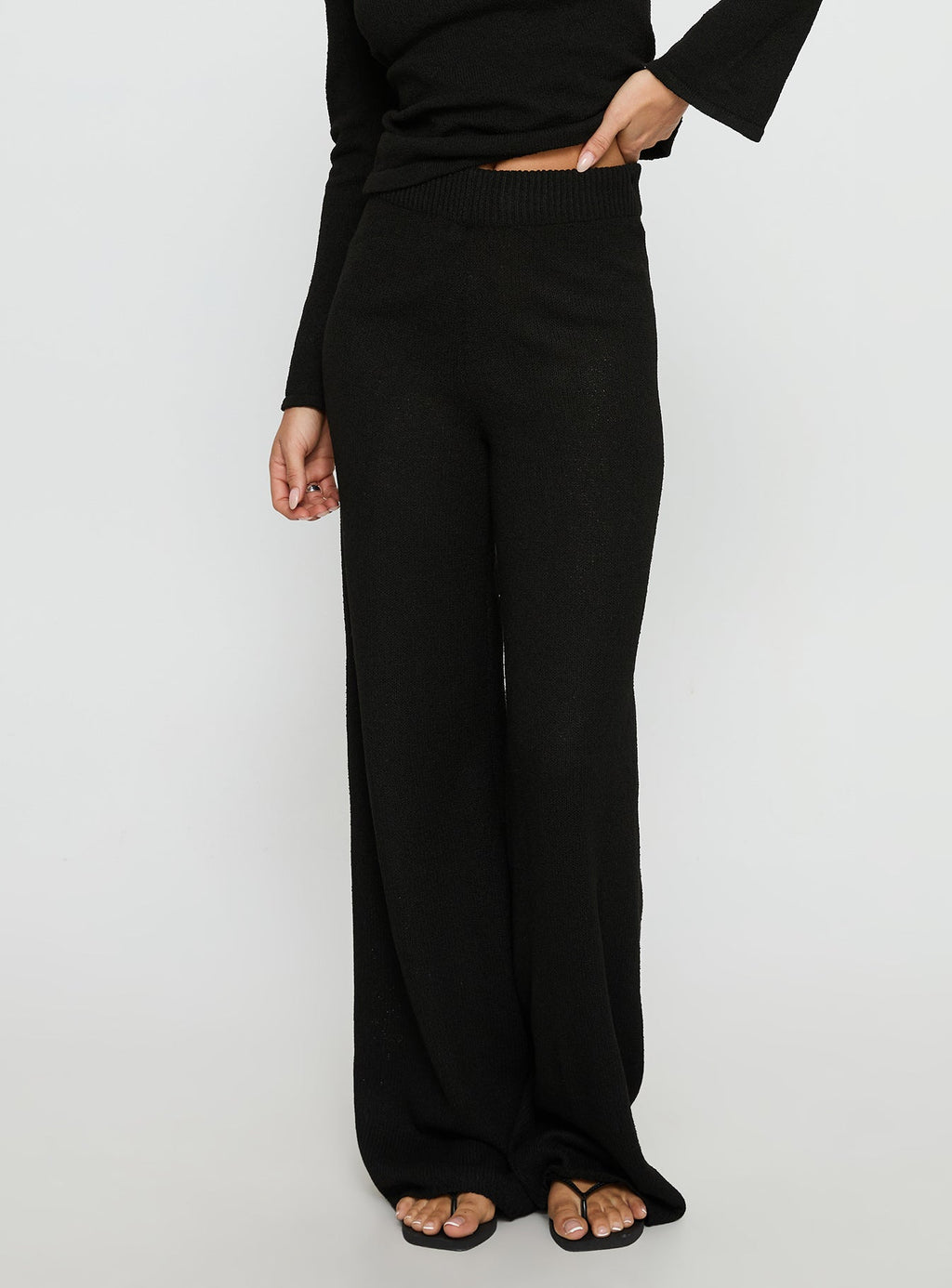 Jaede Knit Pants Black