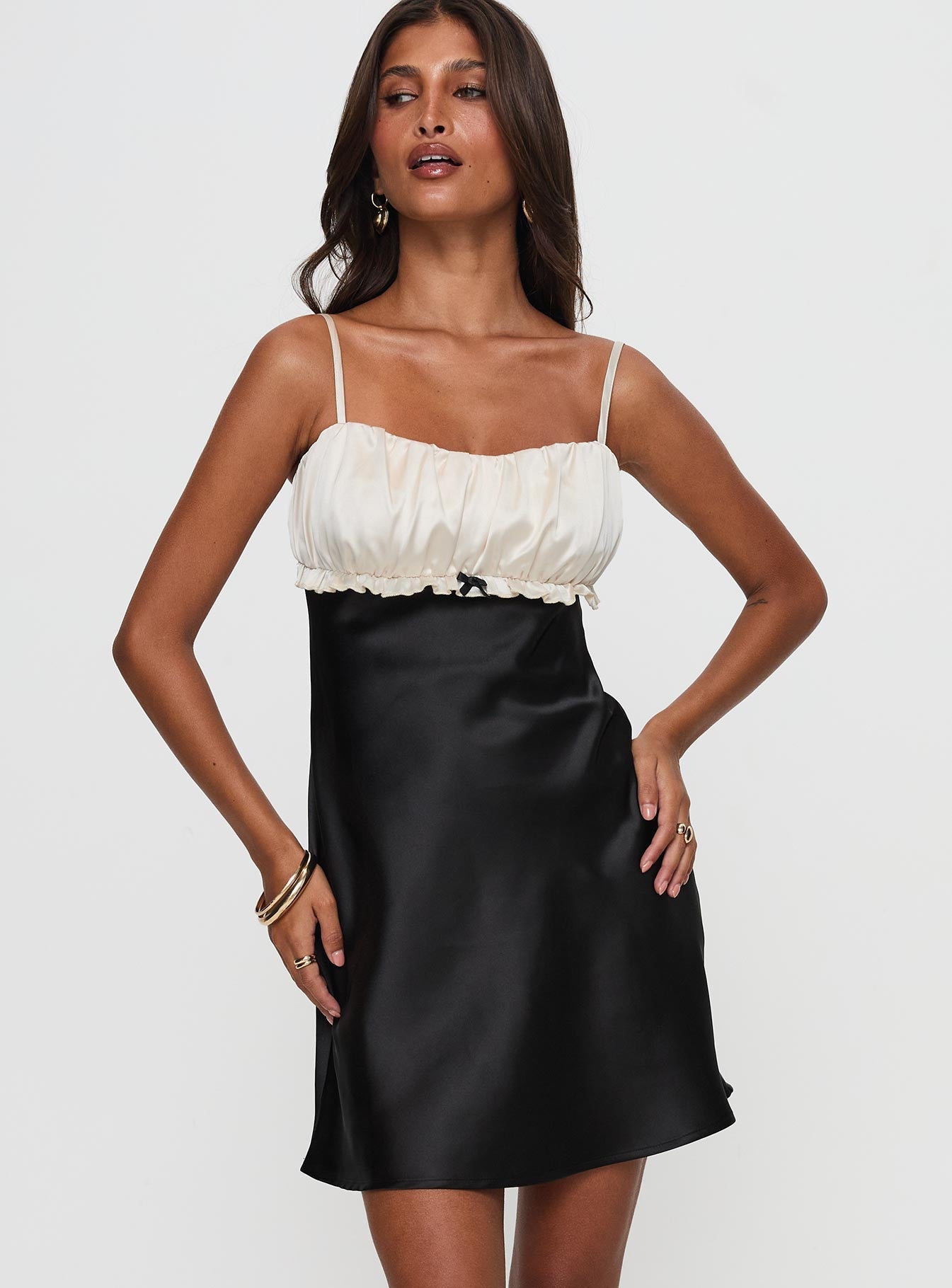 Cacciatore Mini Dress Black / Cream