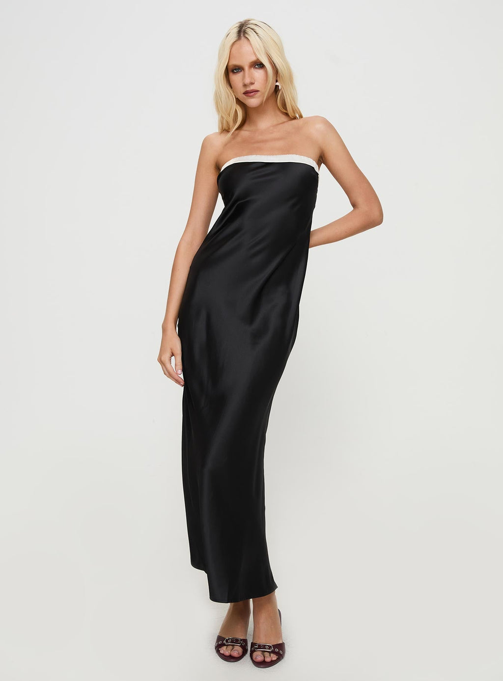 Phillipa Strapless Maxi Dress Black