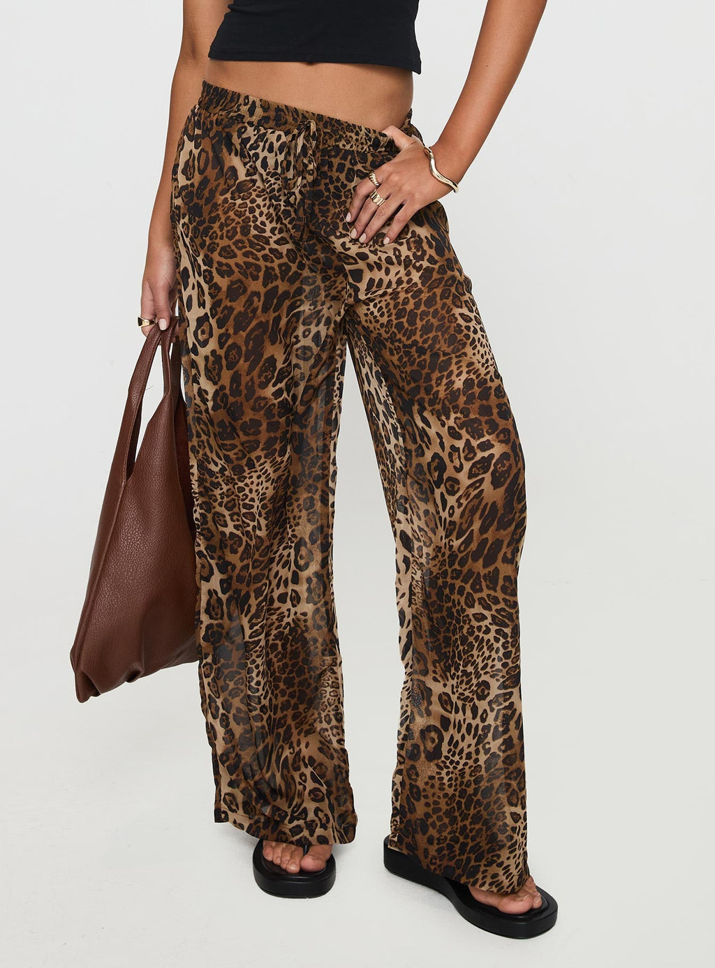 Fyre Wide Leg Pant Leopard