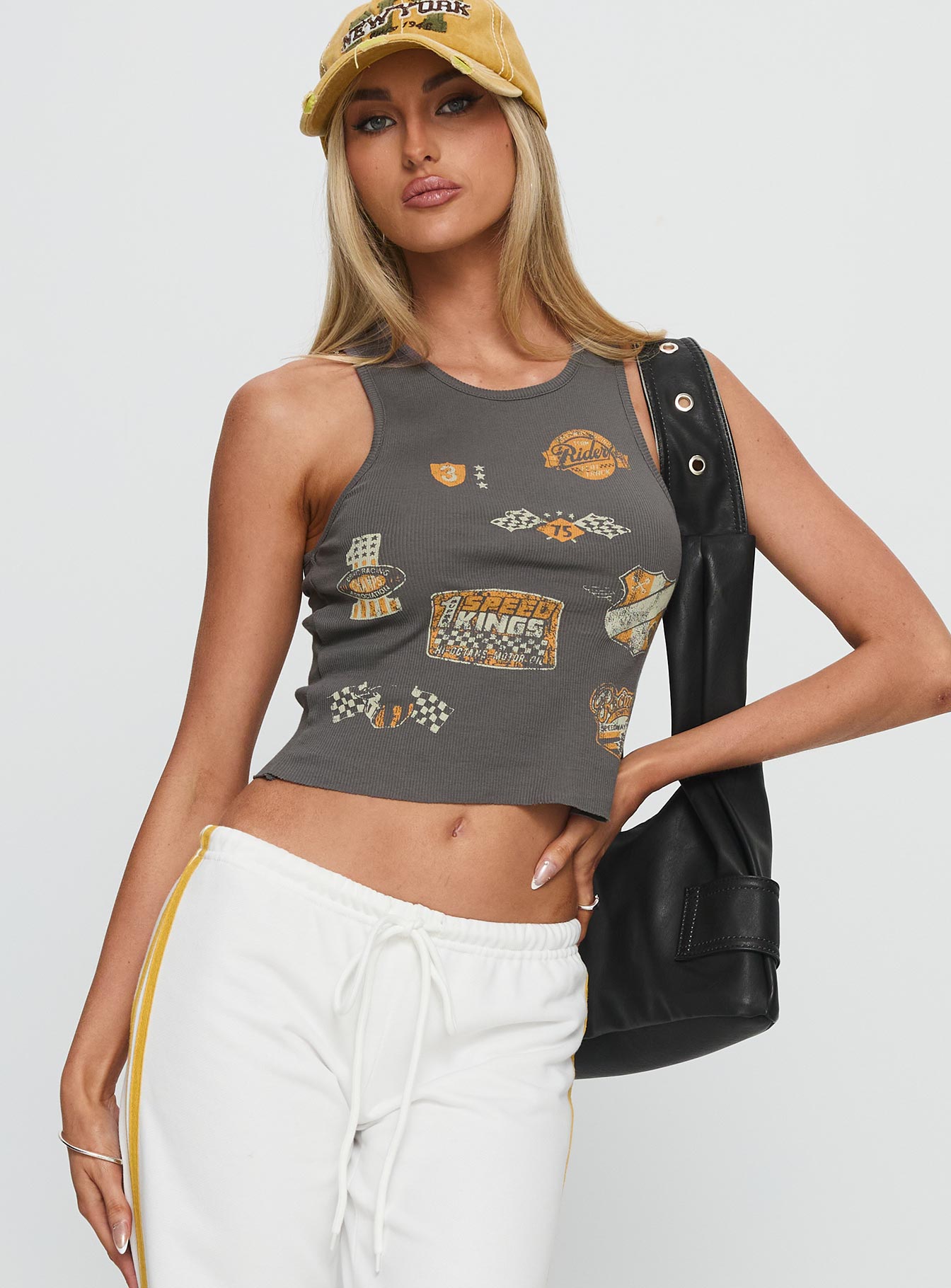 Need For Speed Tank Top Charcoal