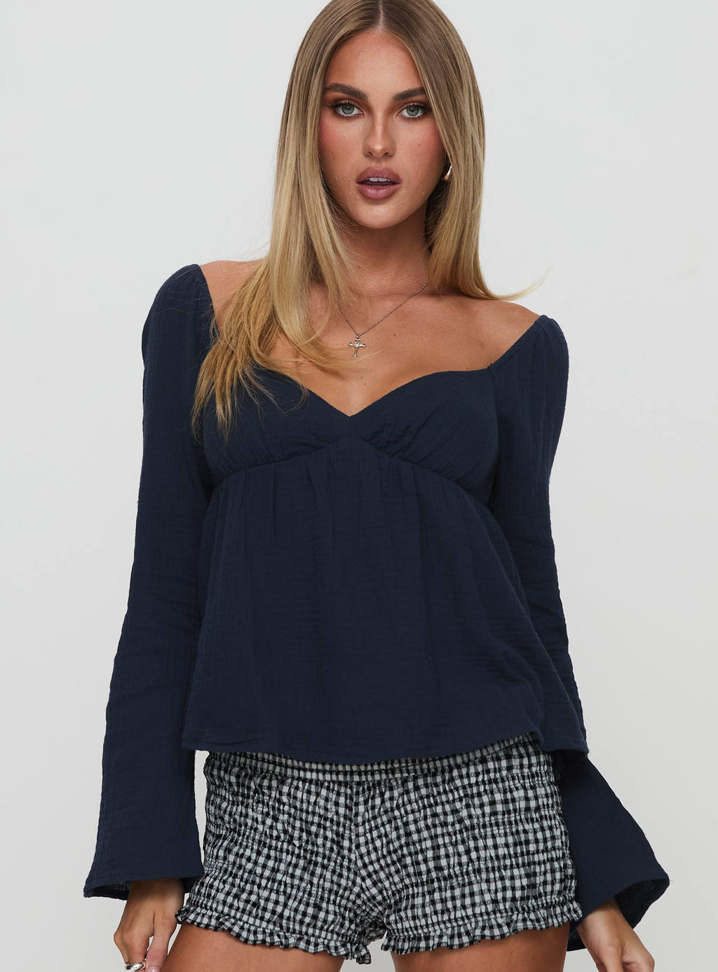 Khalea Long Sleeve Top Navy