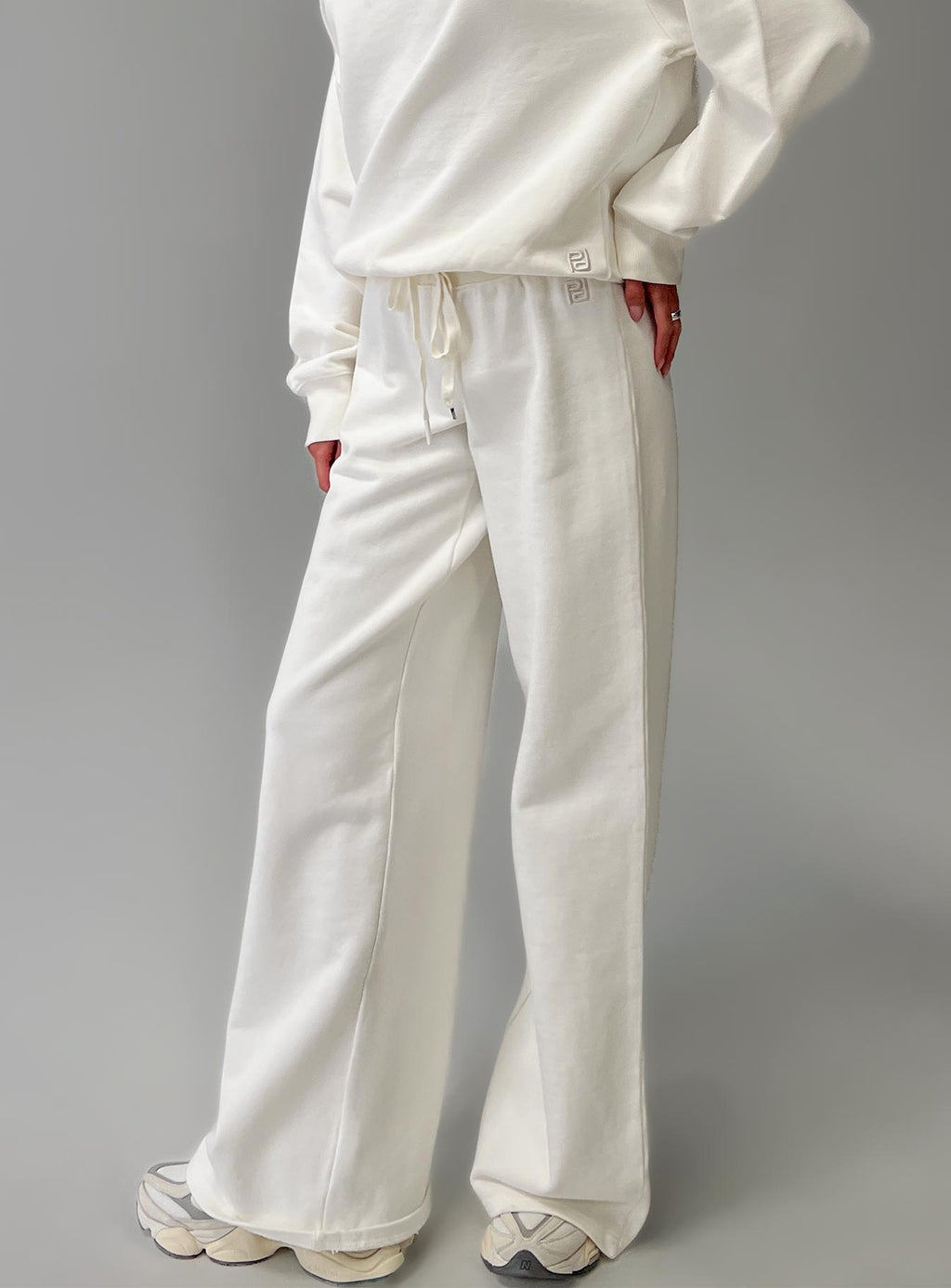 Dodie Wide Leg Pants Washed White