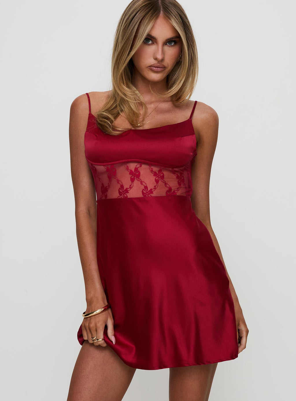 Le Tigre Lace Mini Dress Red