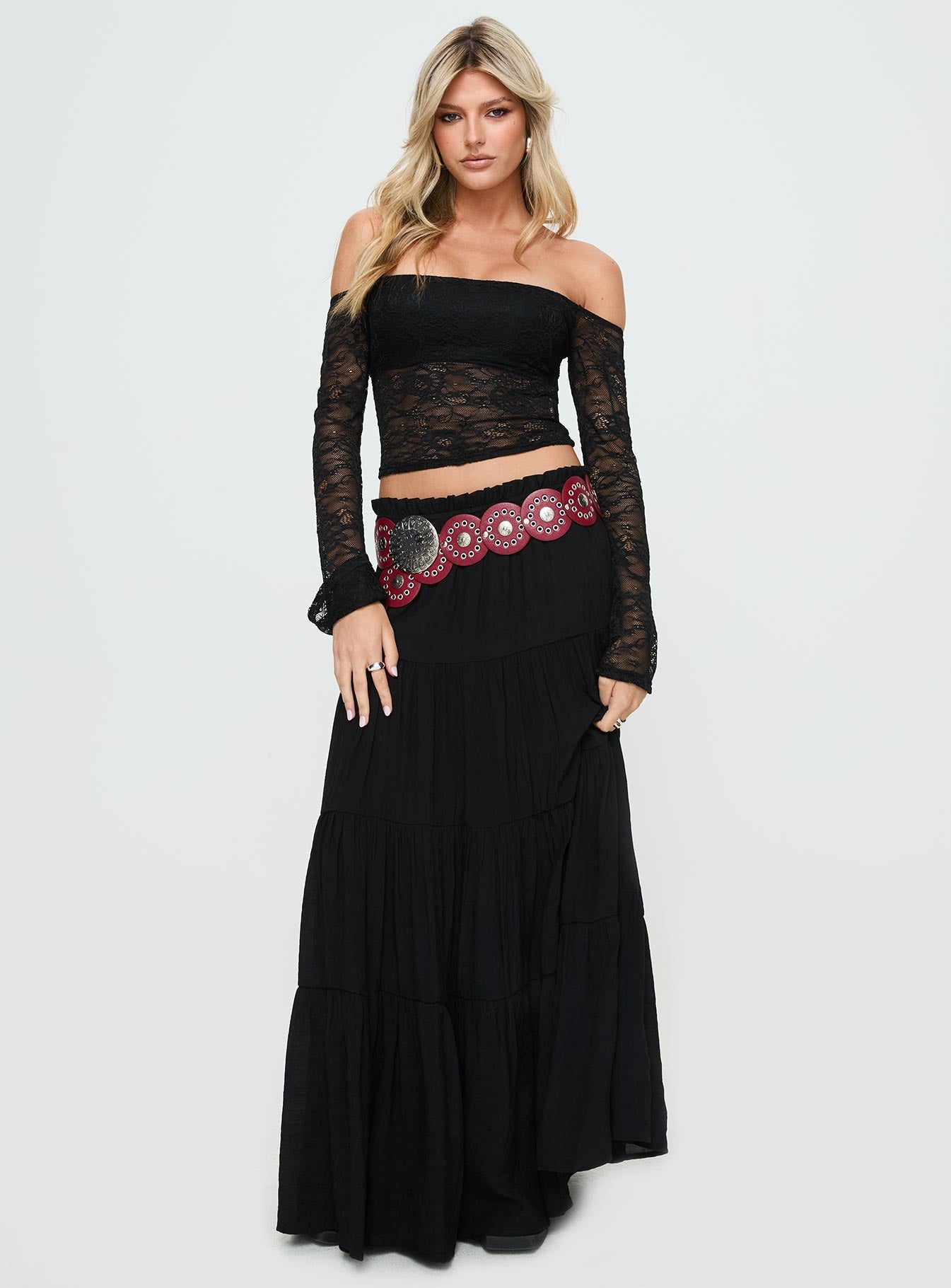 Mya Maxi Skirt Black