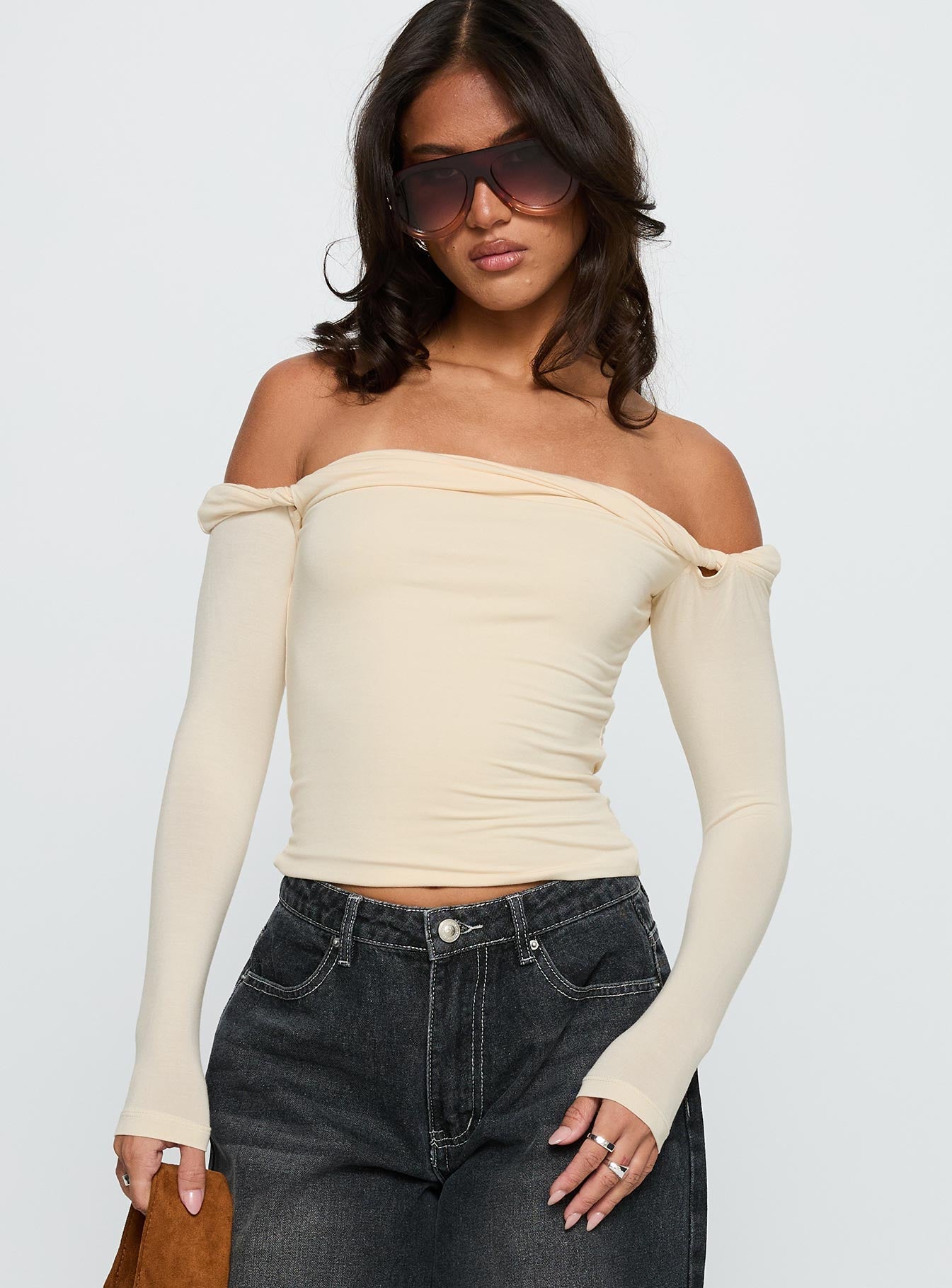 Dusky Long Sleeve Top Cream