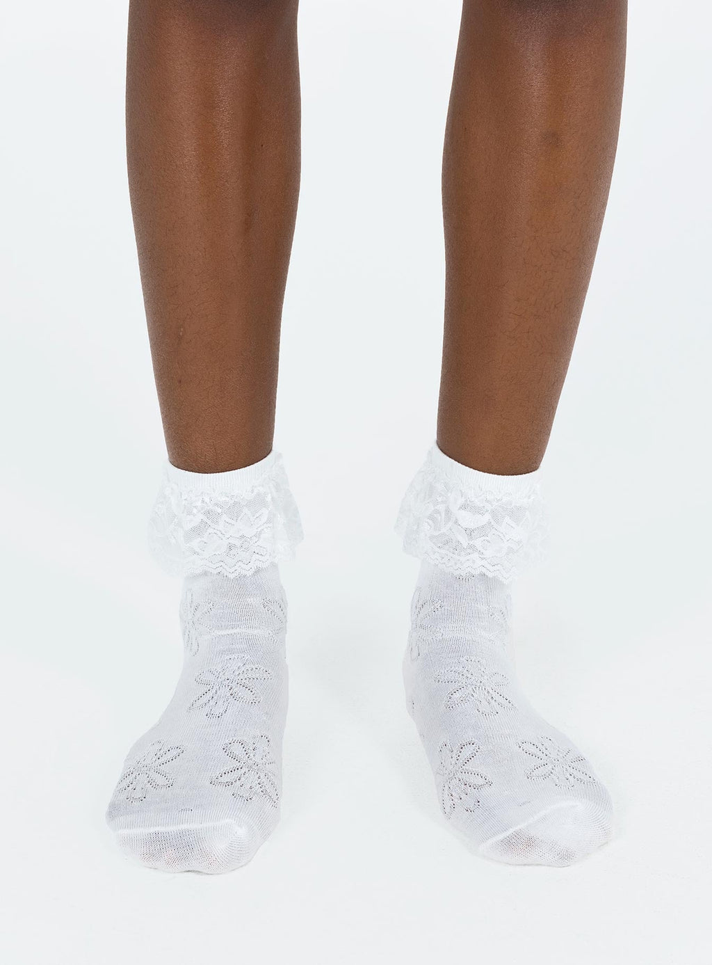 Kirk Socks White Floral