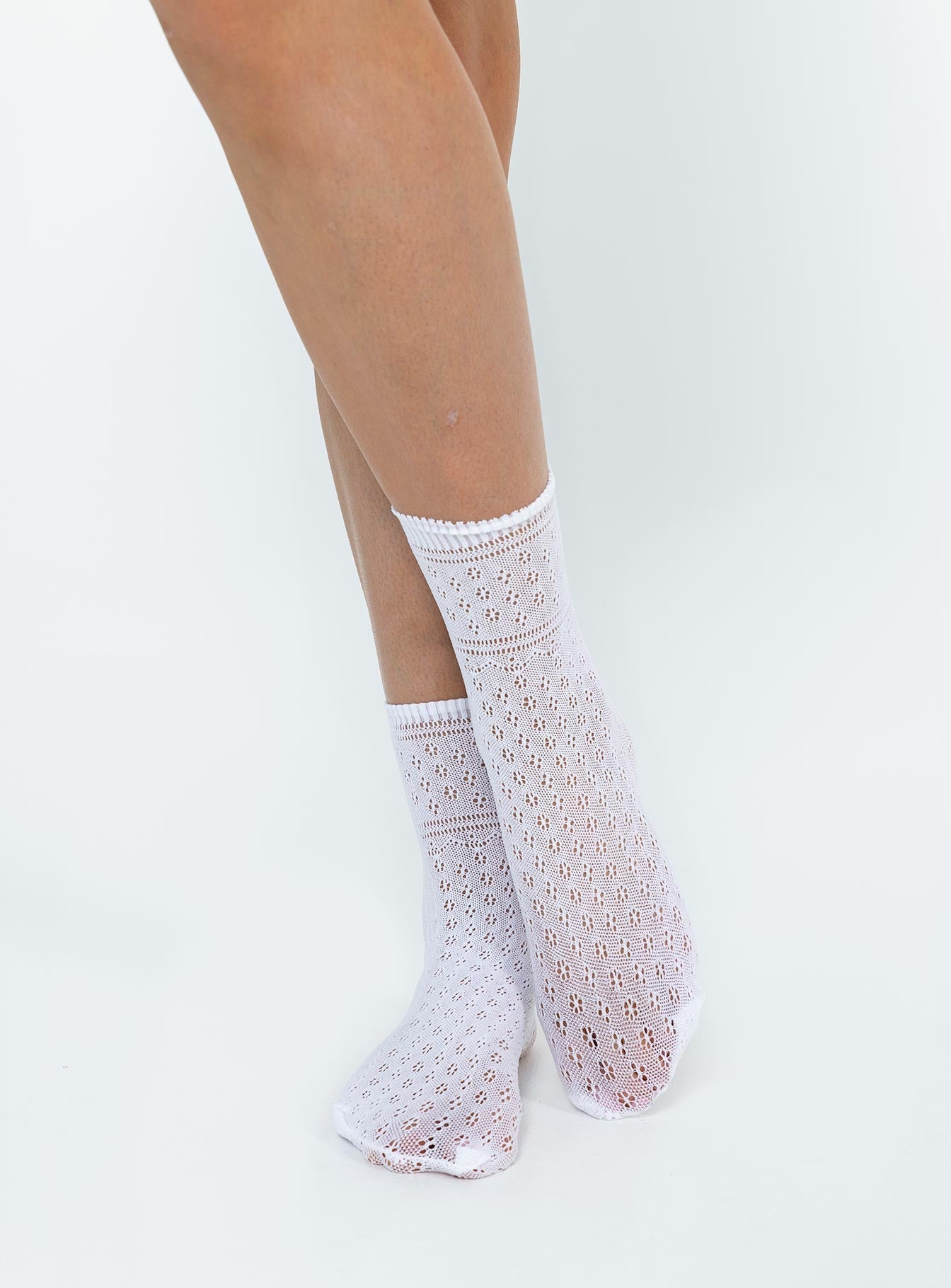Kershaw Lace Socks White