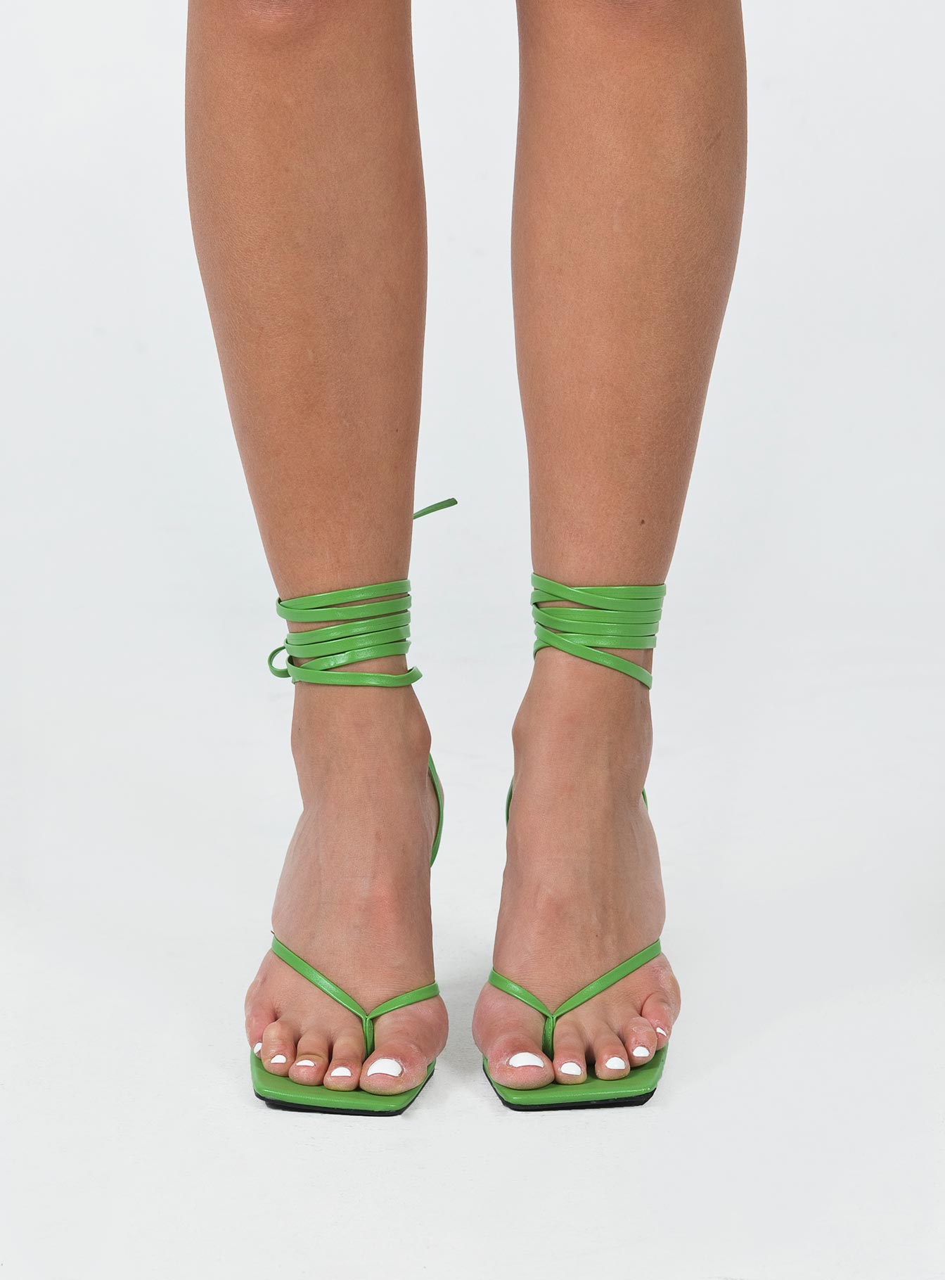 Caro Strappy Heels Green
