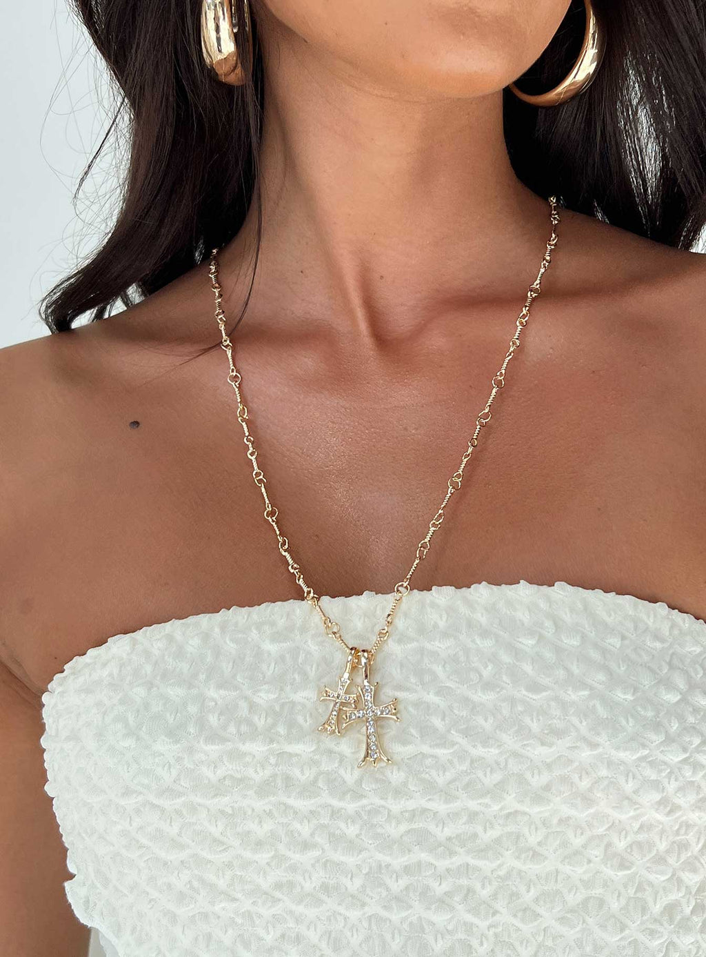 Curtis Cross Necklace Gold