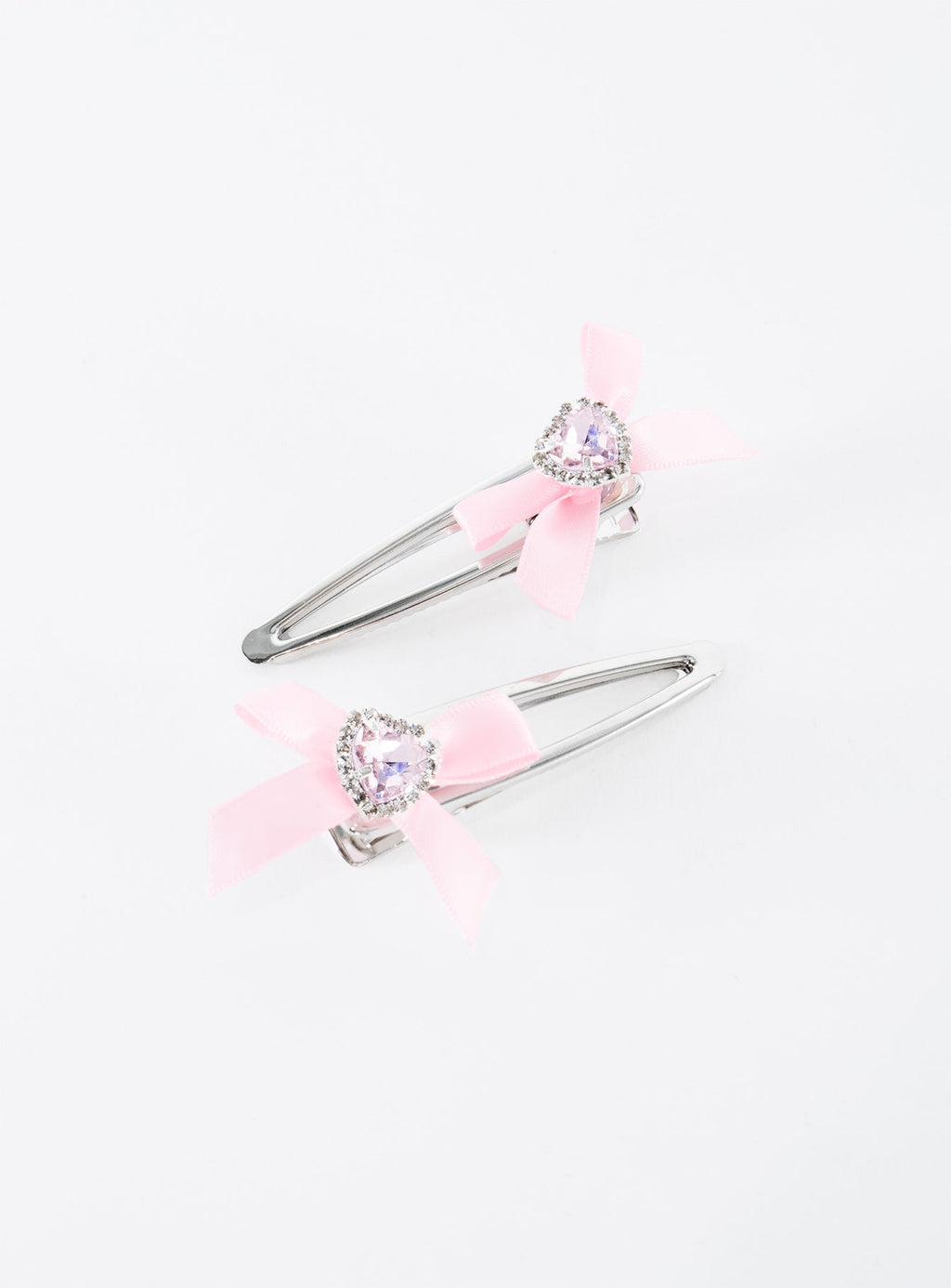 Waltz Bow Hair Clip Pack Pink / Silver