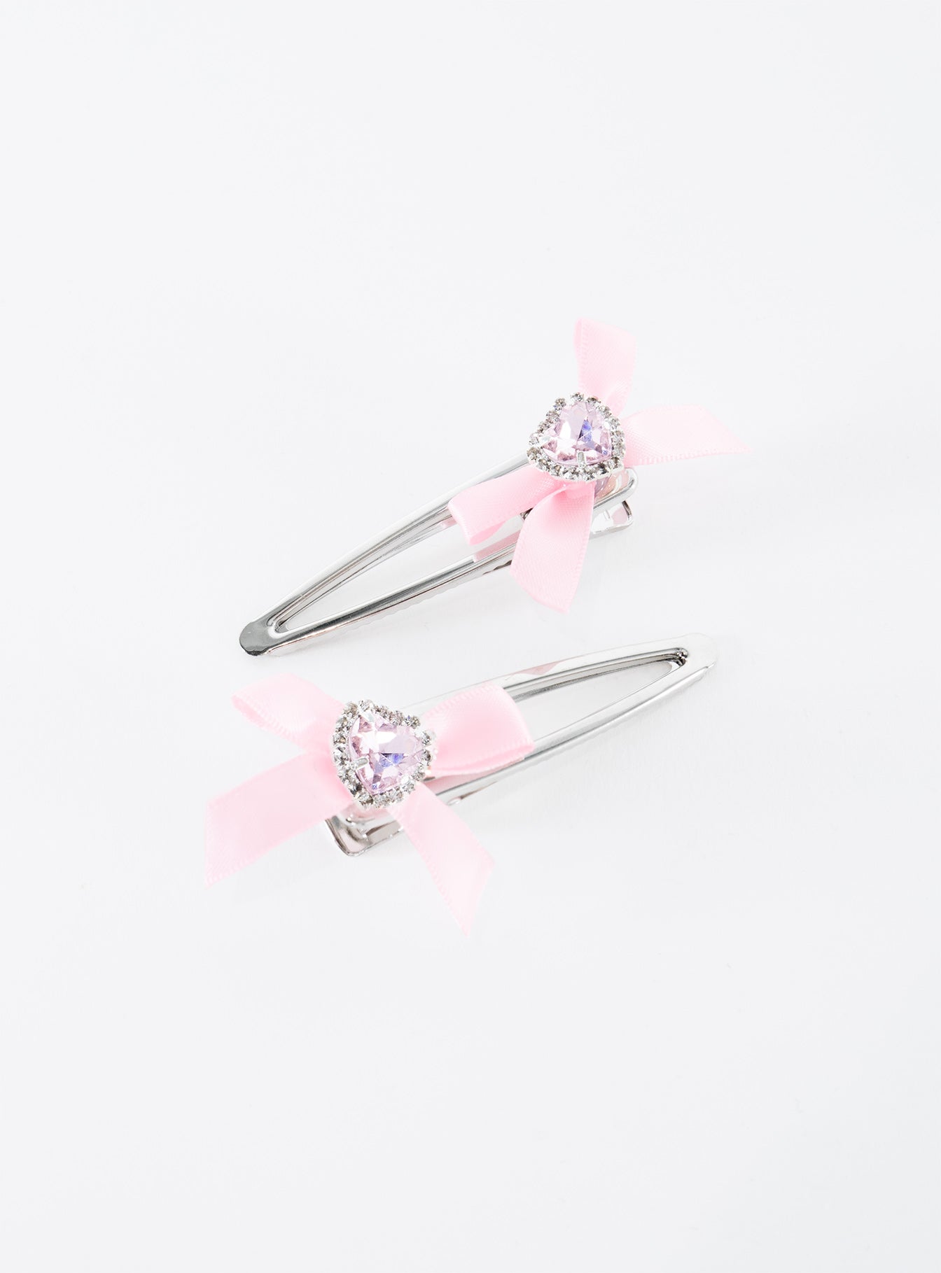 Waltz Bow Hair Clip Pack Pink / Silver