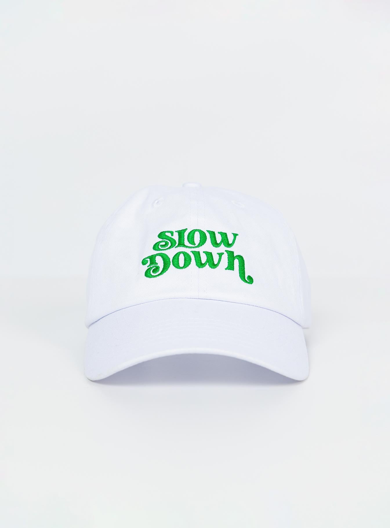 Slow Down Dad Cap White