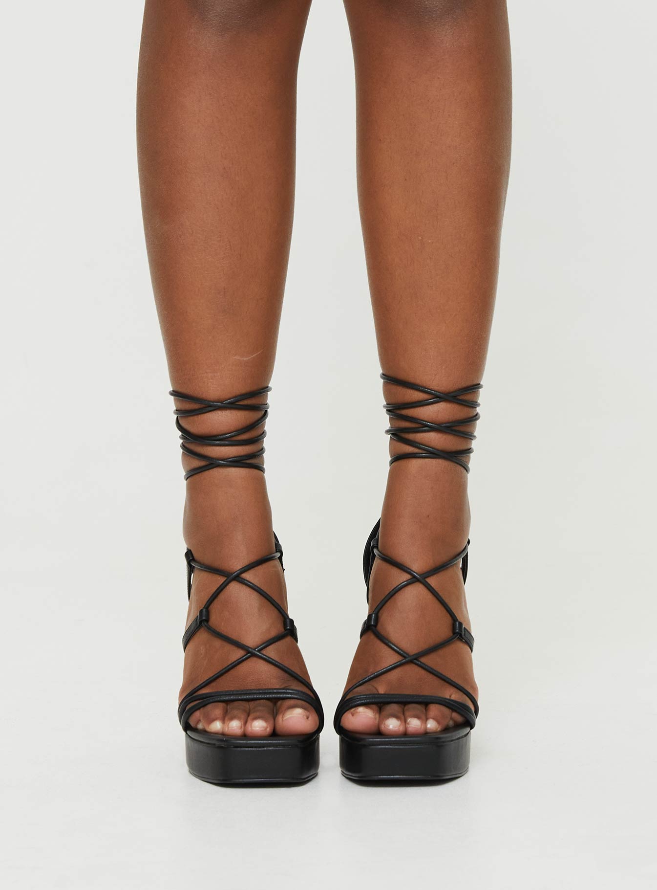 Mallard Strappy Heels Black