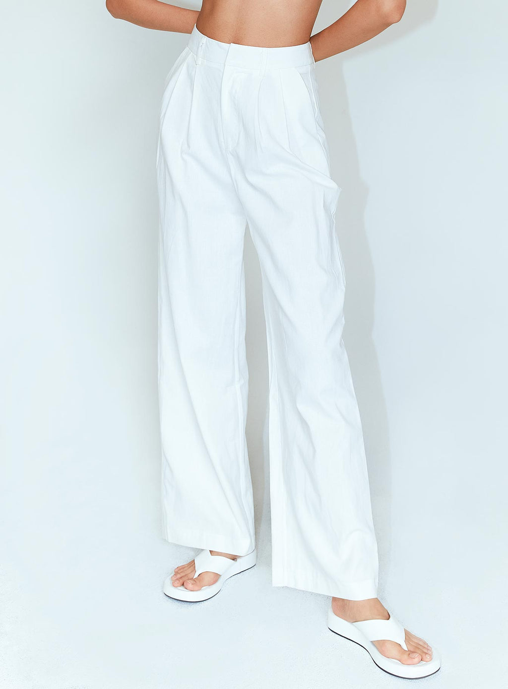 Ayla Linen Pants White