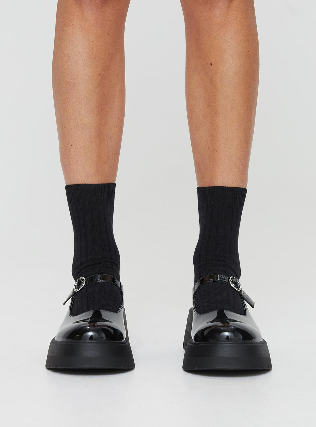 Ellie Mary Jane Heels Black Patent