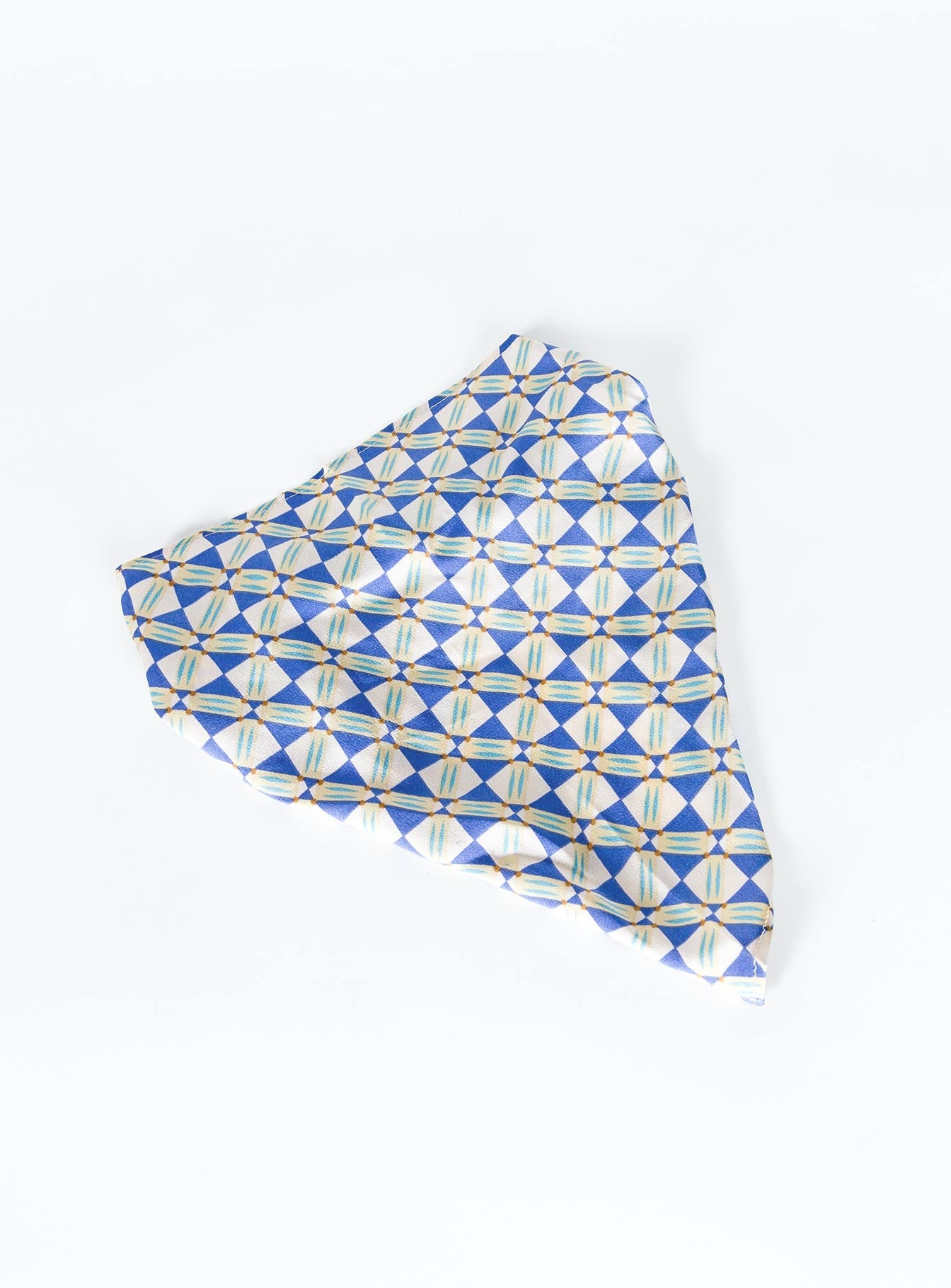 Gilda Hair Scarf Blue Geo