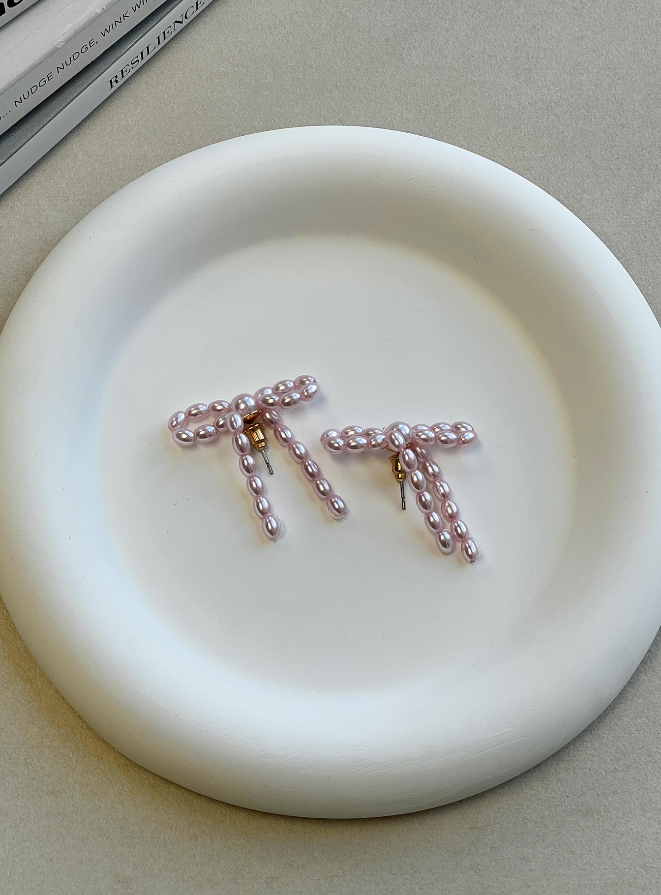Hazal Earrings Pink Pearl