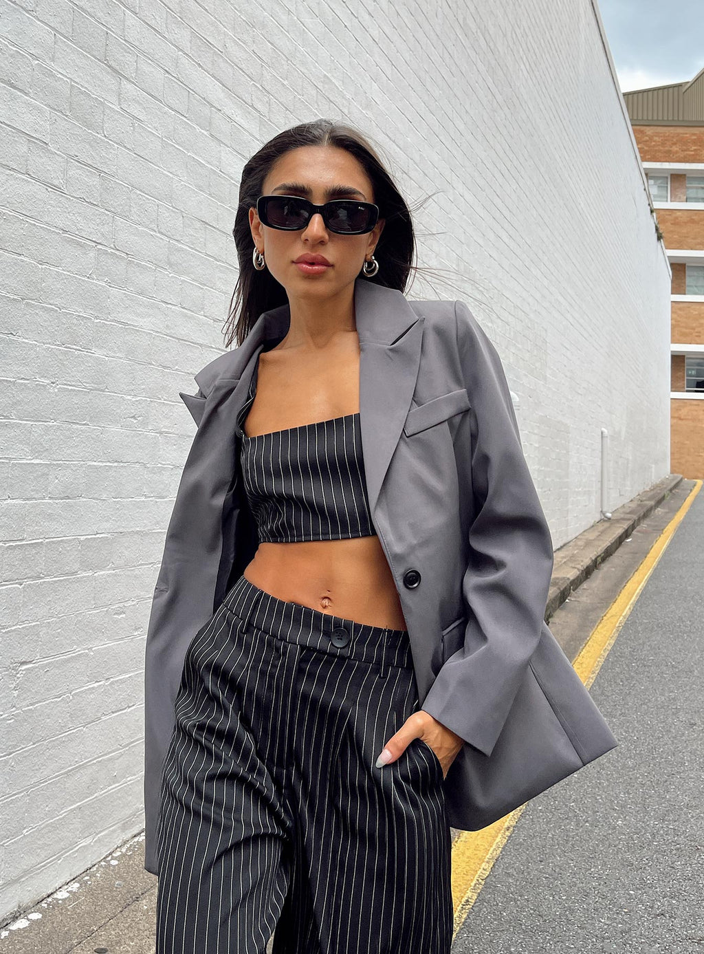 Talisa Oversized Blazer Grey