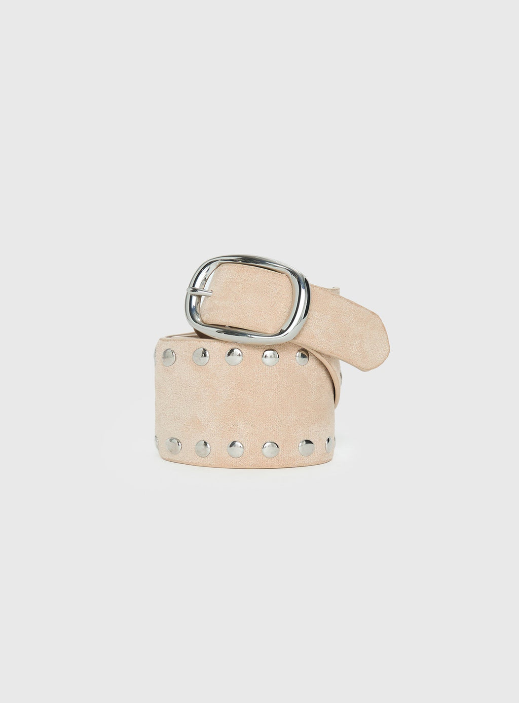 Spheres Stud Belt Beige / Silver