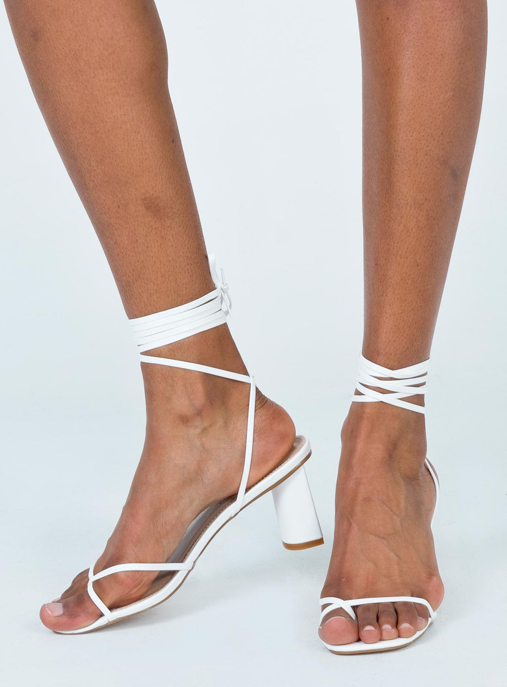 The Lena Heels White
