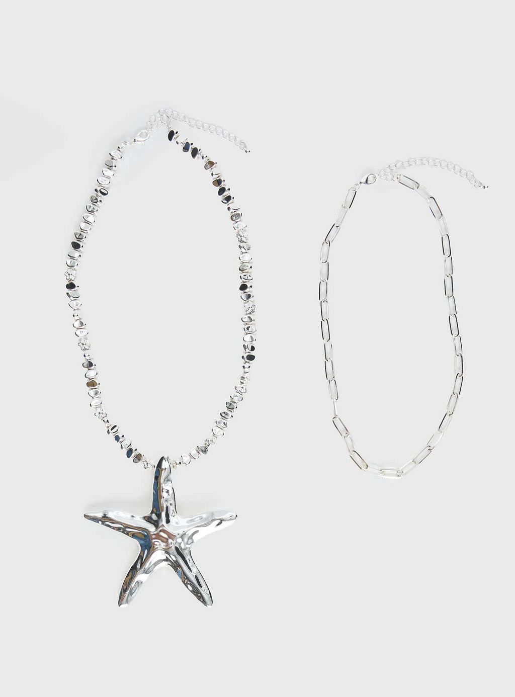 Covey Necklace Set Silver