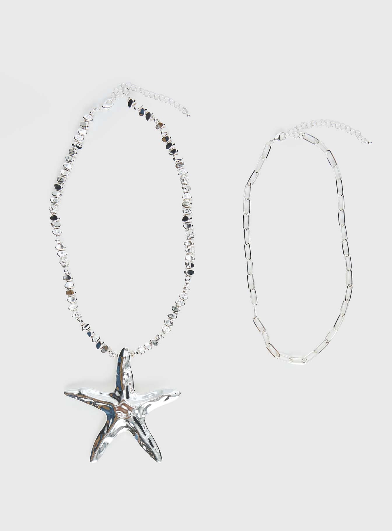 Covey Necklace Set Silver