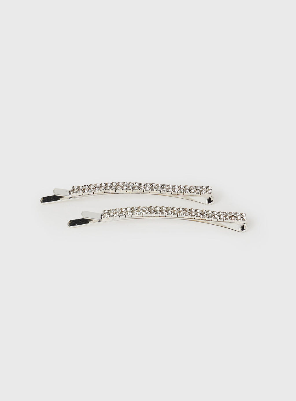 Beckette Diamante Hair Clip Pack Silver